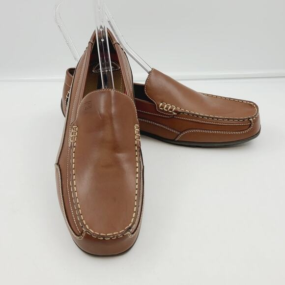 Tommy Hilfiger Vegan Leather slip on loafer, Brown Men's 11.5 - Picture 1 of 8